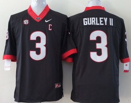 Bulldogs #3 Todd Gurley II Black Stitched Youth NCAA Jersey